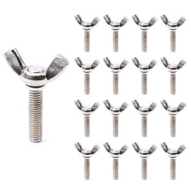 10pcs Wing Bolt Wing Screw M6 (6mm x 25mm) Stainless Steel Butterfly Bolt Screw Thumb Hand Screws (5mm x 20mm)