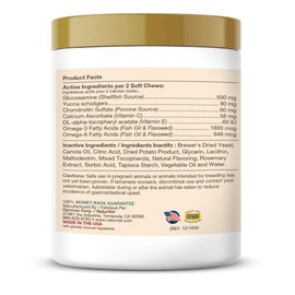 NaturVet – Glucosamine DS - Level 1 Maintenance Care – Preventative Care to Maintain Healthy Cartilage & Joint Function – Enhanced with Glucosamine & Chondroitin