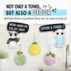 Sophie & Panda Fuzzy Ball Hand Towels (Set of 2)