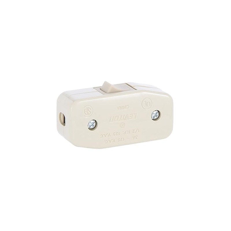 B&P Lamp® Ivory, Heavy Duty Rocker Switch for Round Lamp