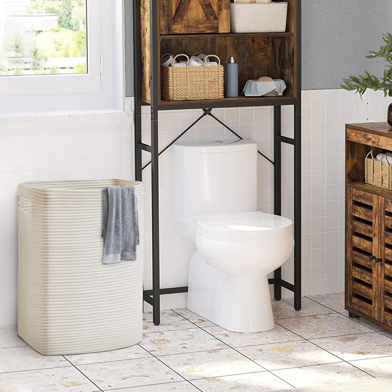 MEGASKET Large Laundry Hamper 16"x13"x22" - Tall Woven Laundry Basket,