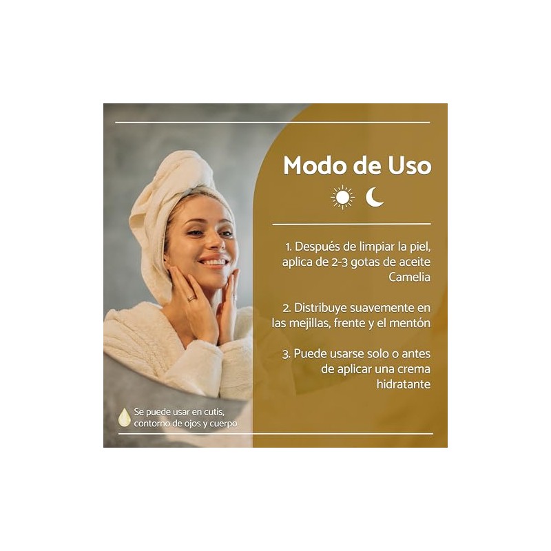 She is skincare Sérum Facial Nutritivo Camelia 6 extractos orgánicos,