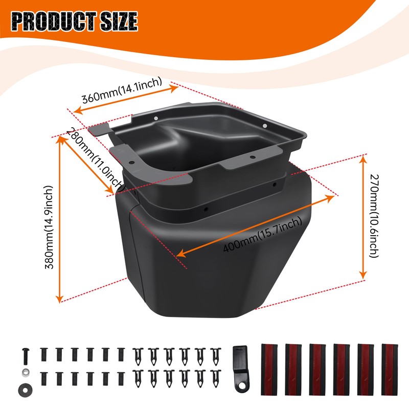 CUSAUTV Underseat Storage Box Compatible with 2017-2023 Honda Pioneer 1000