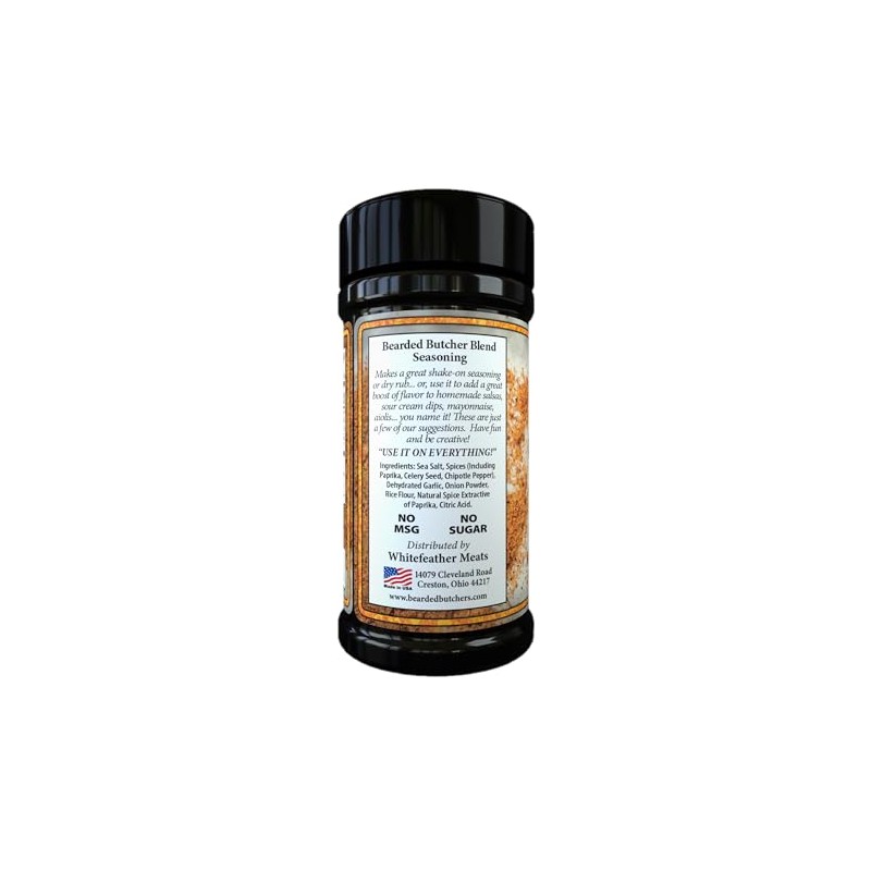 Bearded Butcher Blend Chipotle Seasoning, Delicious Flavor, Versatile, Low Calorie,