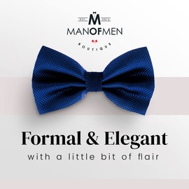 Man of Men Navy Bow Tie, Navy Blue Bow Ties for Men, Navy Blue Bow Tie, Navy Bow Ties for Men
