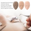 3pcs Lash Mannequin Head Double Layers Realistic Training 3D Rubber