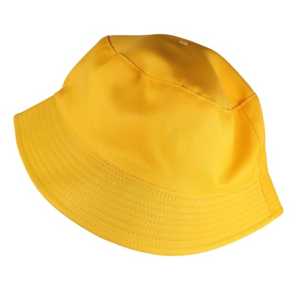 KBW Yellow Bucket Hat Adult Novelty Cap Lightweight Solid Color