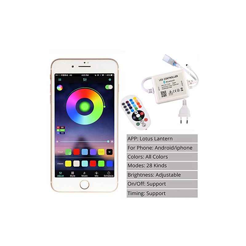 FOLGEMIR 230 V Bluetooth Power Supply Transformer for 5050 RGB