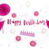 Happy Birthday Pink Stitched Garland