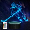 CooPark Ice Hockey Gift, 3D Ice Hockey Night Light for