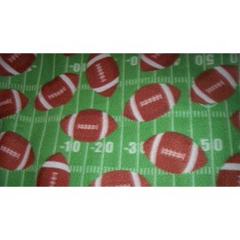 Football Blanket Green Sports Fleece Hand Tied Baby Pet Lap Stroller Car Seat Shower Gift made by Scrunchies by Sherry