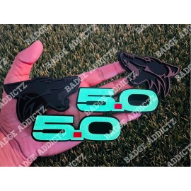 Badge Addictz Glowing 5.0 Coyote Emblem Badges Glow In The Dark Aggressive Racing Custom New