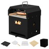 ORALNER Pizza Oven Outdoor, 4-in-1 Wood Fired Pizza Oven and