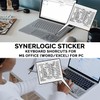 SYNERLOGIC Word/Excel (for Windows PC) Reference Guide Shortcuts Sticker, Laminated,
