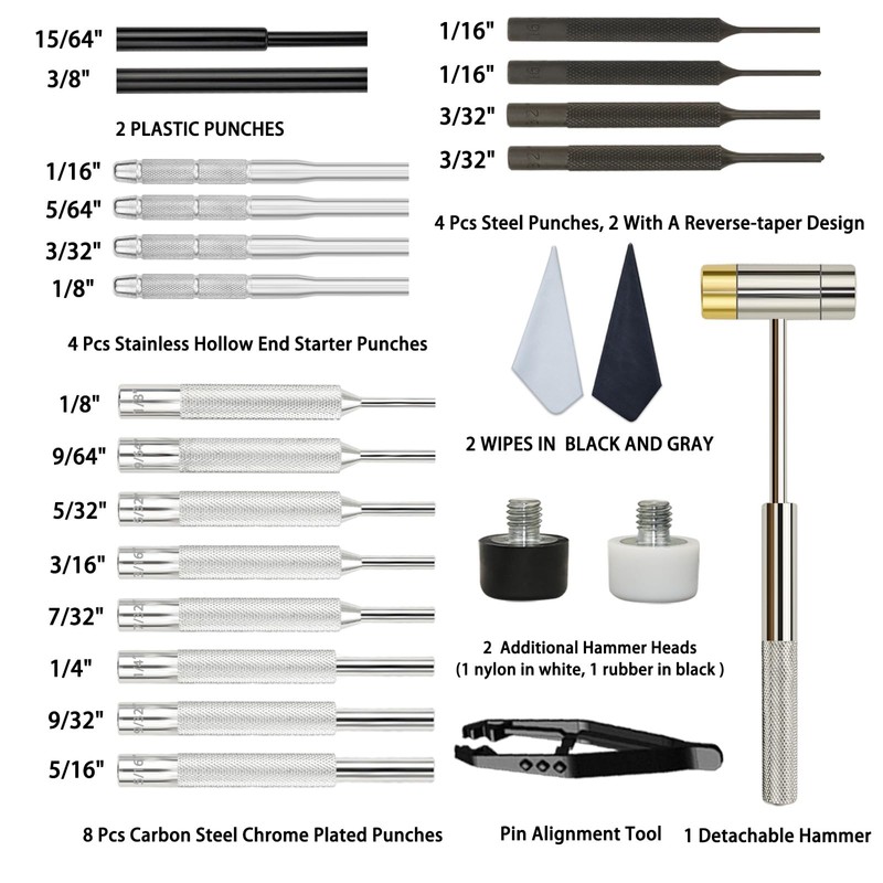 BESTNULE Punch Set, Punch Tools, Roll Pin Punch Set, Made