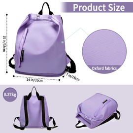 Keyck Sports Backpack Waterproof Sports Bag Backpack with Shoe Compartment and Wet Pocket Lightweight Travel Backpack Women Men Backpack Oxford Leisure Backpack for Travel Fitness Shopping Travel