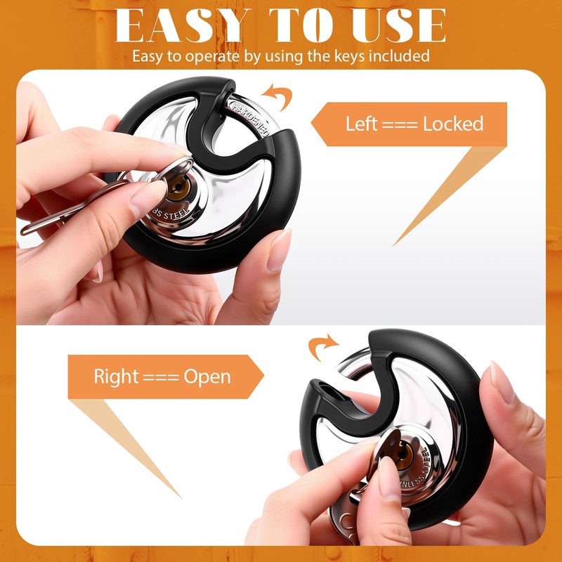 Chumia 16 Pack Padlocks Keyed Alike, Stainless Steel 2-3/4" Wide,