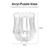 Cowess Puzzle Vase for Flowers Holder, Acrylic Container for Floral