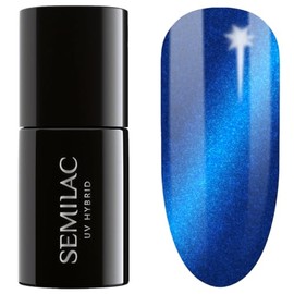 Semilac UV Nagellack Hybrid 466 Blue Silk Pyjamas 7ml Kollektion Silk effect