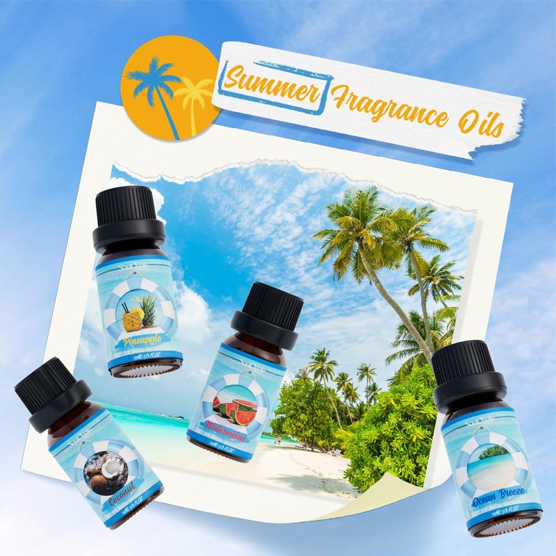 Soulorigin Summer Essential Oils Set, Fragrance Oil Gift Set for