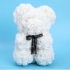 Unique Cute Bear Shape Simulation Artificial Rose Flower with Bowknot