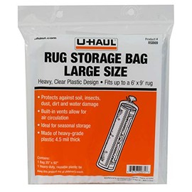 U-Haul Jumbo Rug Storage Bag (Fits Rugs up to 9' x 12') - Protection for Jumbo Rolled Rug - 26" x 130"