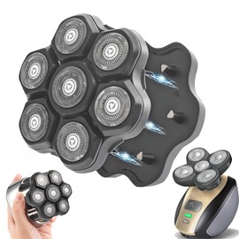 Universal 7 Magnetic Replacement heads Compatible with Freebird Freedom Grooming Head Shaver Replacement heads (7 Magnetic Black)