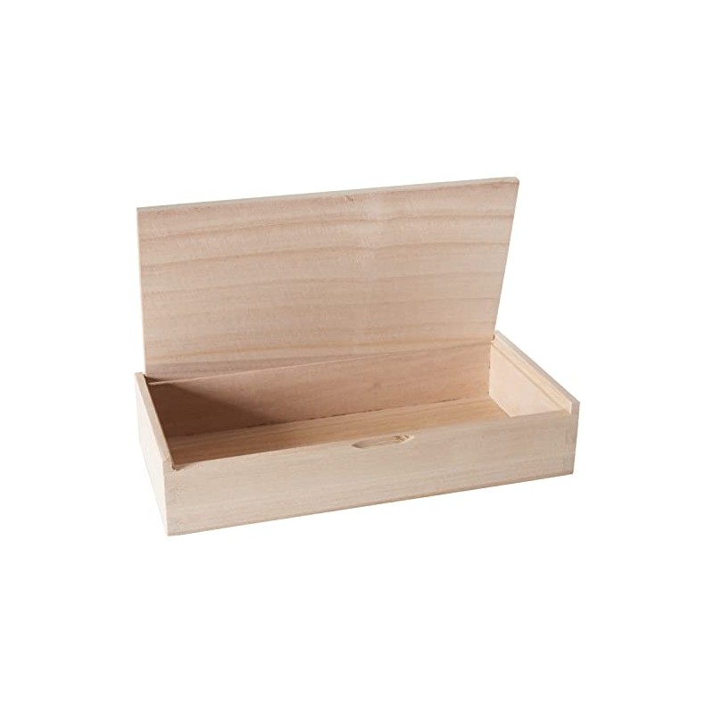 VBS Organiser Box / Pencil Box, Raw Wood, Approx. 21