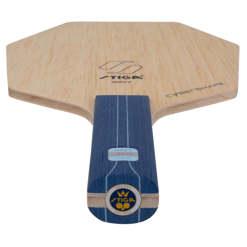 STIGA Unisex Wavy Ultra Fiber Cybershape Table Tennis Blade, Blue,