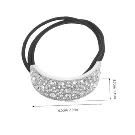 Baluue 4Pcs Sparkly Rhinestone Hair Ties Elegant Elastic Ponytail Holders for Women Versatile Accessories for Parties Weddings Gym and Travel with Nonslip Hold