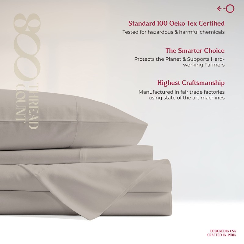 Mayfair Linen 100% Egyptian Cotton Queen Fitted Sheet Only -