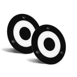 acegoo 12V LED Ceiling Dome Light, RV Acrylic Disk Light for RV Boat Motorhome Travel Trailer, 4-3/4 Inch Surface Mount Puck Light Black Finish (4000K Nature White)