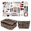 2pcs Leopard Print Makeup Bag Waterproof Multifunction Large Capacity Leopard