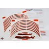 BIKE-label 760000 Wheel Rim Sticker Neon Red/Orange Stripes Black