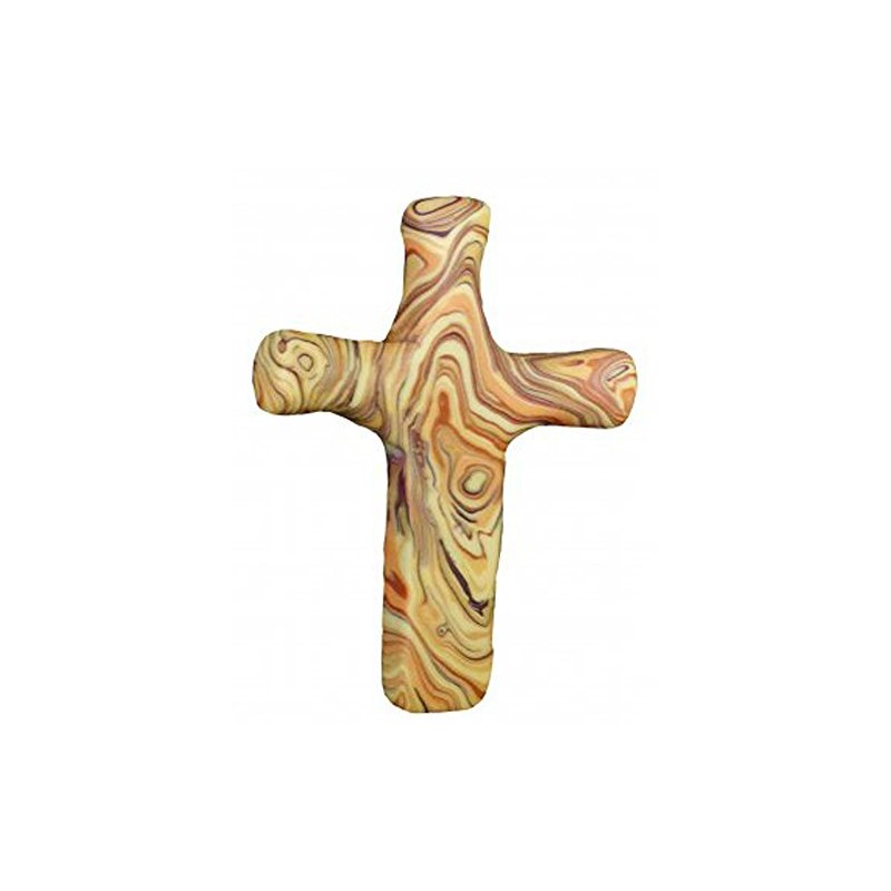 Calypso Studios Inc. 3" Comforting Clay Pocket Cross, Olive Wood