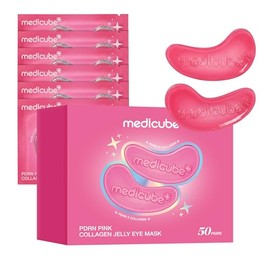 medicube PDRN Pink Collagen Jelly Eye Mask | Hydrogel Eye Patches with PDRN, Collagen, NAD | Refreshing for Puffy, Tired Eyes | Firming for Look of Wrinkles, Fine Lines | Korean Skincare (50 Pairs)