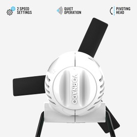 Vornado Zippi Small Personal Fan, Foldable Cooling for Desk, 2 Speed Settings, Soft Nylon Blades, Directable Airflow, Perfect Fan for Office and Bedroom, Multiple Color Options, Ice White