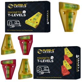 Bubble Levels | 1 x Magnetic T-Level | Mini Spirit Level | Caravan Spirit Level - Motorhome Levelling Devices | Motorhome Gadgets Levellers | Mini Level Spirit for Levelling Campervan