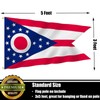 Nuibers Ohio Flag 3x5 FT Sturdy for Outside, Heavy Duty