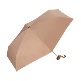 Wpc. 801-11949 Parasol, Light Shielding Inside Color, Tiny Beige, 19.7 inches (50 cm), Fully Blackout, 100% UV Protection, For Both Sun and Rain, Women's, Folding Umbrella