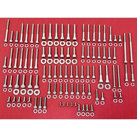 ALLOYBOLTZ - 1999-2005 Harley Davidson DYNA Polished Stainless Steel Engine Transmission Bolt Set KIT