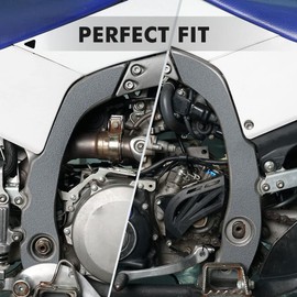 NICECNC 2PCS Engine Frame Guard Stickers Compatible with Yamaha YFZ450R 2009 2010 2011 2012 2013, YFZ450R SE 2016, YFZ450X 2010-2011, YFZ450X Bill Balance Edition 2010 (46 * 5.5 * 0.137mm)