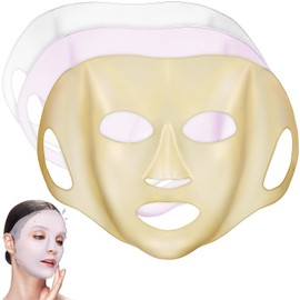 Baluue Cubierta De Máscara Facial De Silicona Reutilizable 3D Para Mujeres Y Niñas Previene La Evaporación De Esencia Para Cuidado De La Piel Cómodo Ajuste