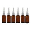 6 Pcs 10ML 0.34OZ Empty Refillable Brown Glass Nasal Spray