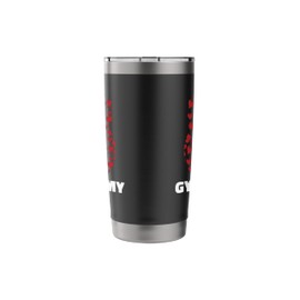 Gym Is My Love Valentines Day Cute Heart Kettlebell Workout Stainless Steel Insulated Tumbler