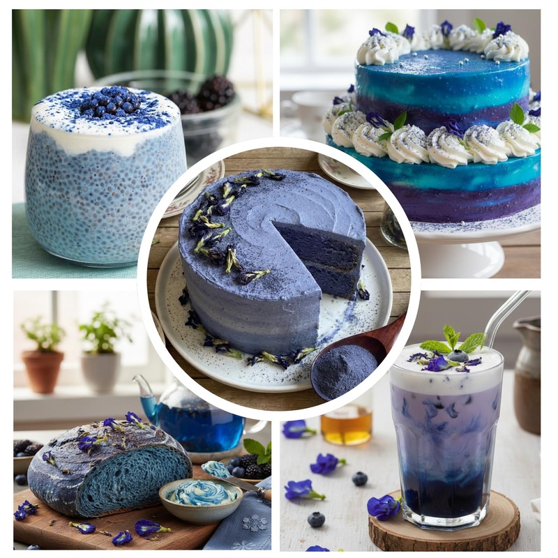 Butterfly Pea Flower Powder - Organic Blue Matcha Tea and