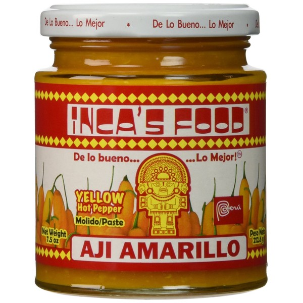 Inca's Food Aji Amarillo Paste - Hot Yellow Peruvian Pepper Paste 7.5 oz (3 PACK)