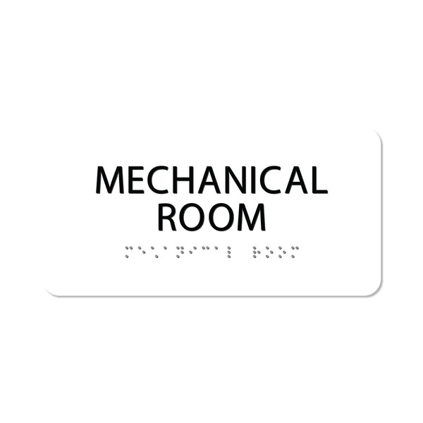 ALPHA DOG ADA SIGNS - Mechanical Room Sign with Braille
