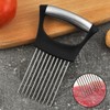New Onion Slice Holder Stainless Steel Onion Holder for Slicing,