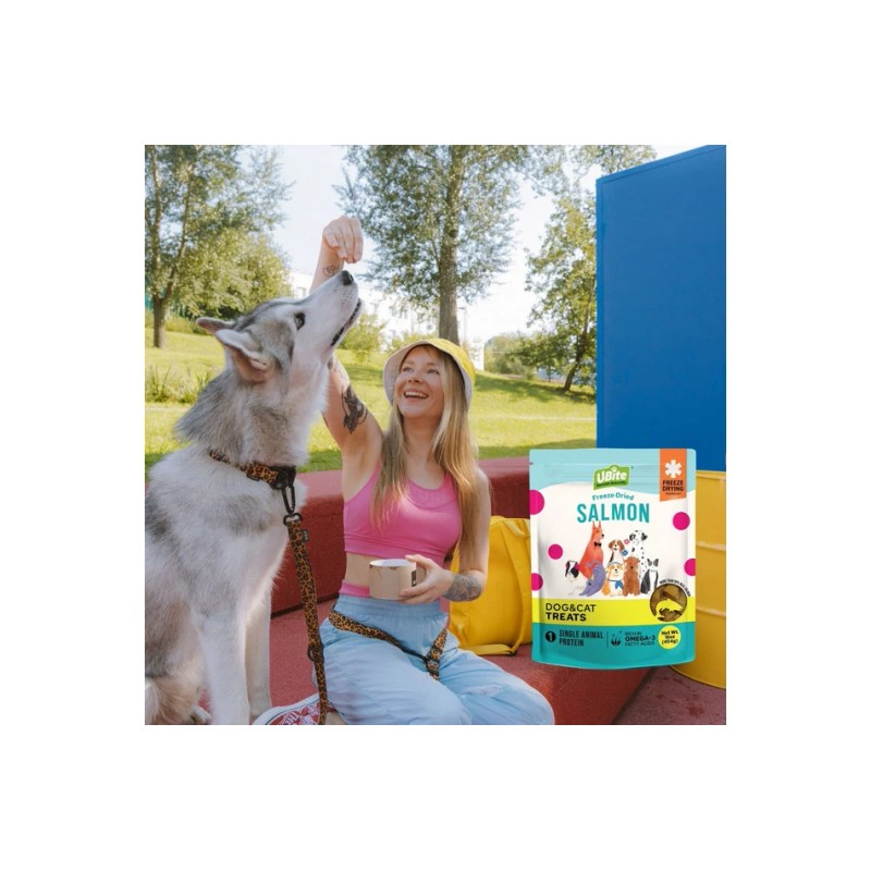 UBite Salmon Freeze-Dried Treats for Dogs & Cats 16 oz